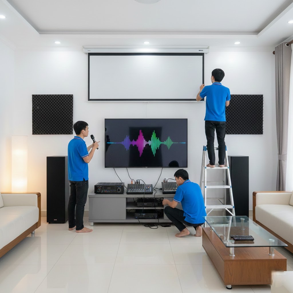 Lắp đặt dàn karaoke gia đình phường Trung Mỹ Tây