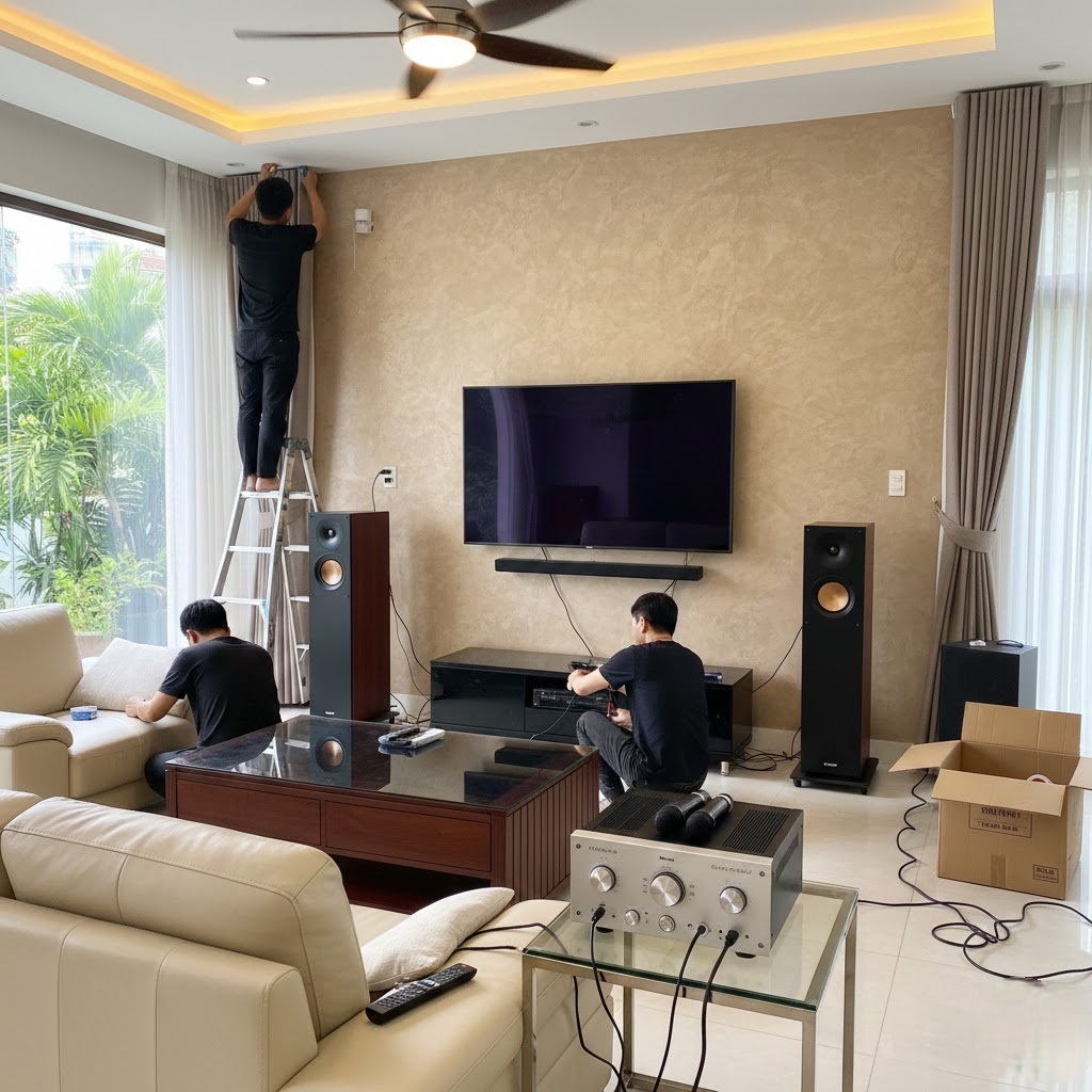 Lắp đặt dàn karaoke gia đình phường Trung Mỹ Tây