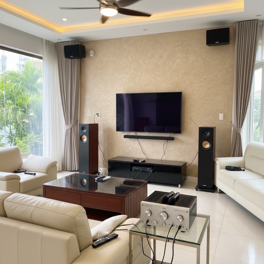 Lắp đặt dàn karaoke gia đình phường Trung Mỹ Tây