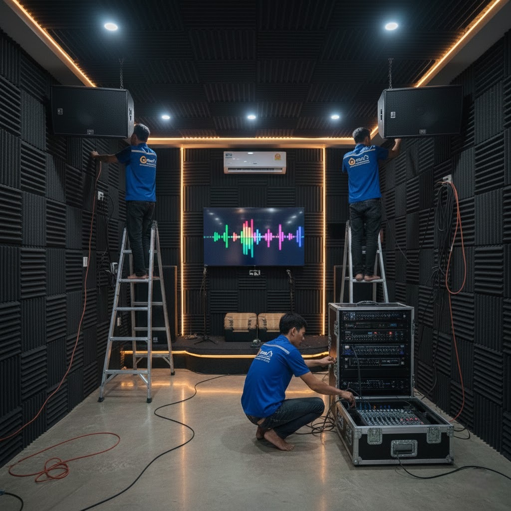 Thi công âm thanh karaoke chuyên nghiệp tại Quận 12