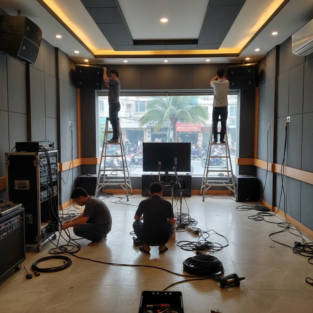 Thi công âm thanh karaoke chuyên nghiệp tại Quận 12