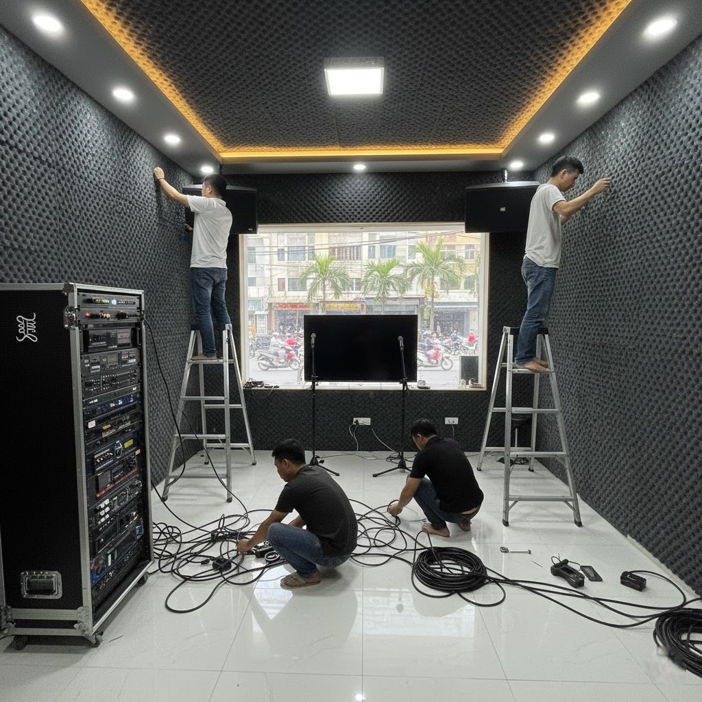 Thi công âm thanh karaoke chuyên nghiệp tại Quận 12