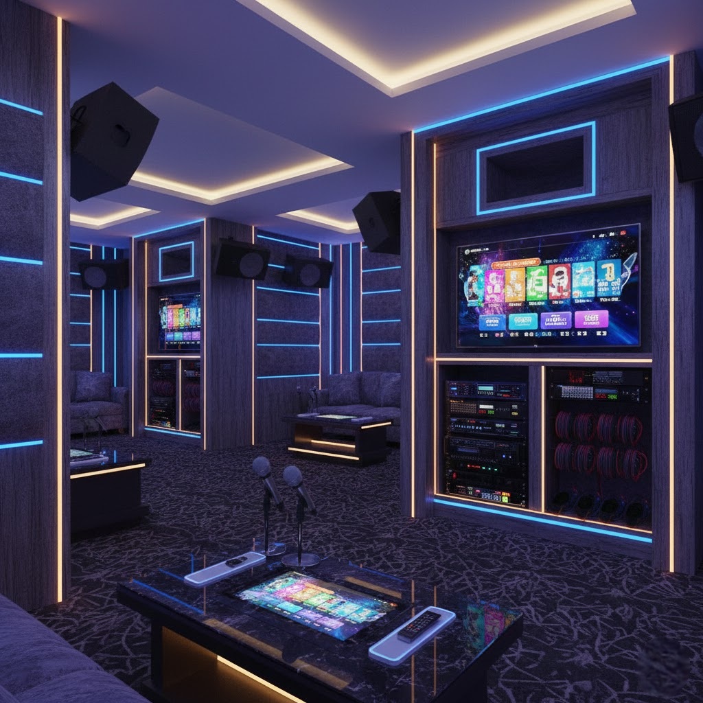 Thi công hệ thống karaoke kinh doanh tại Tân Thới Hiệp